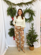 Flower Power Barrel Jeans-Jeans-entro-The Silo Boutique, Women's Fashion Boutique Located in Warren and Grand Forks North Dakota