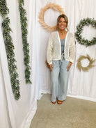 Rae Crochet Cardigan-Off White-Cardigans-Doe and Rae-The Silo Boutique, Women's Fashion Boutique Located in Warren and Grand Forks North Dakota