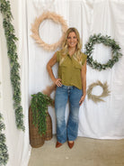 Muse Sleeveless Blouse-Lemon Grass-Sweaters-miou muse-The Silo Boutique, Women's Fashion Boutique Located in Warren and Grand Forks North Dakota