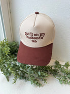 Zen Put it on My Husband's Tab Hat-Raisin-Hats-Zenana-The Silo Boutique, Women's Fashion Boutique Located in Warren and Grand Forks North Dakota