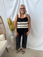 Vervet Super Soft Black Crop Wide Leg Jeans-Jeans-vervet-The Silo Boutique, Women's Fashion Boutique Located in Warren and Grand Forks North Dakota
