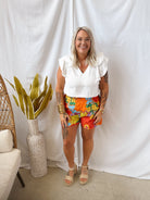 Floral Bloom Shorts-Shorts-olavaceous-The Silo Boutique, Women's Fashion Boutique Located in Warren and Grand Forks North Dakota