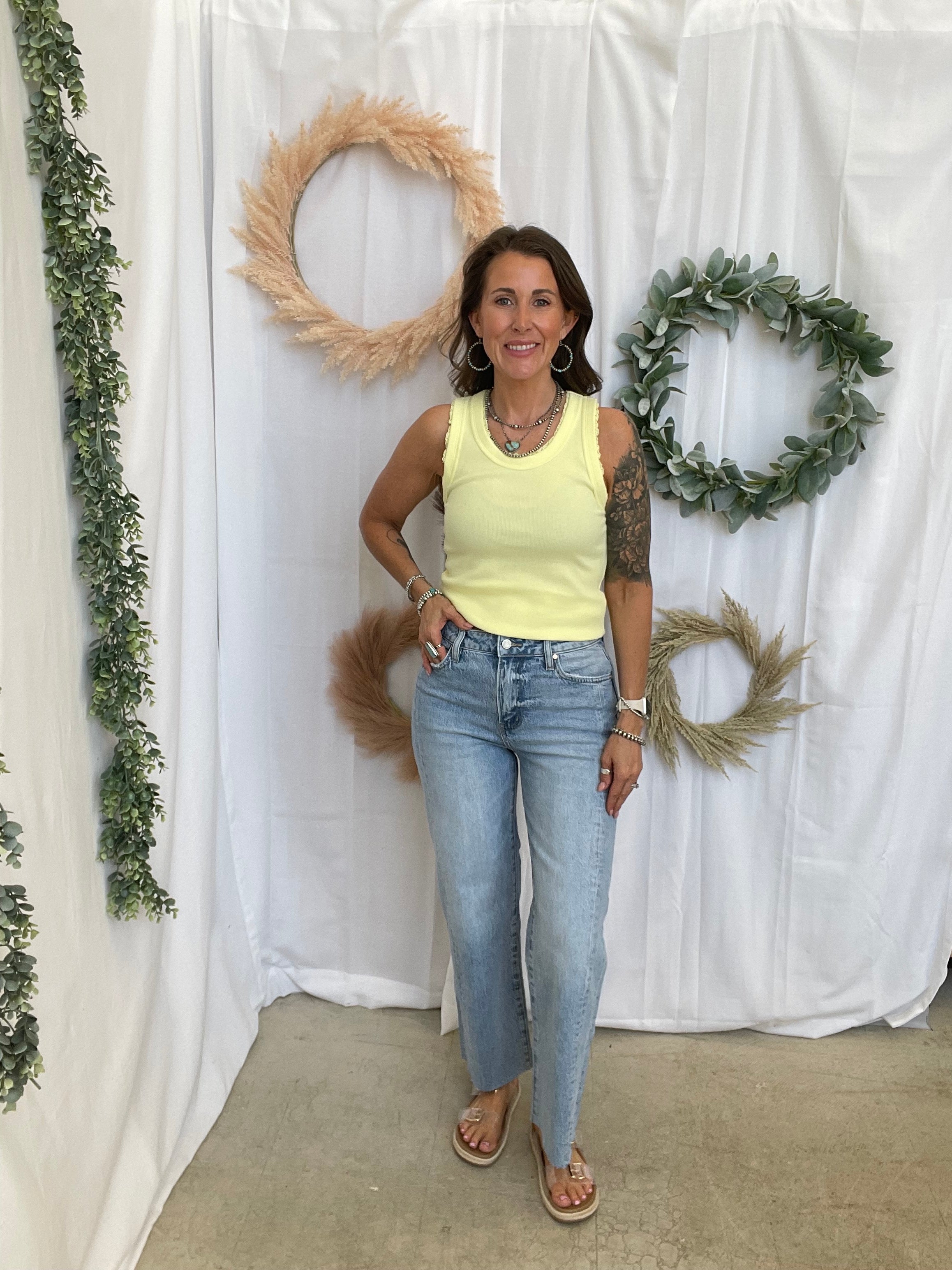 Bayeas High Rise Straight Leg Jeans-Jeans-bayeas-The Silo Boutique, Women's Fashion Boutique Located in Warren and Grand Forks North Dakota