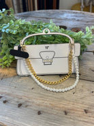 Kenze Pearl and Gold Purse Chain-Purses-kenze-The Silo Boutique, Women's Fashion Boutique Located in Warren and Grand Forks North Dakota