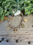 Tan Bandana Charm Bracelet-Bracelets-kenze-The Silo Boutique, Women's Fashion Boutique Located in Warren and Grand Forks North Dakota
