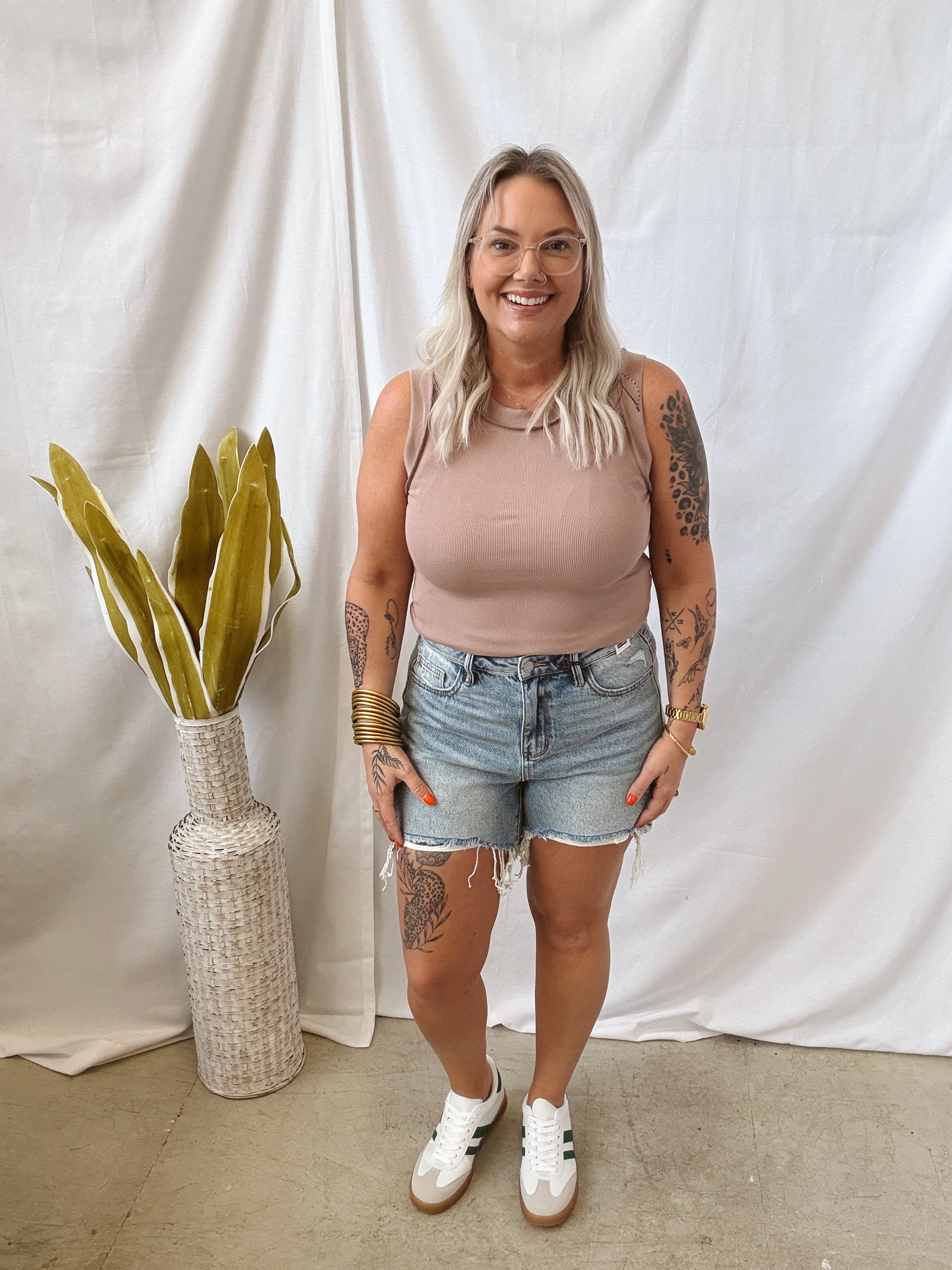 Mocha Ribbed Tank Top-FINAL SALE-Tank Tops-staccato-The Silo Boutique, Women's Fashion Boutique Located in Warren and Grand Forks North Dakota