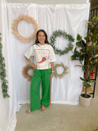 THML Green Stripe Pants-Pants-thml-The Silo Boutique, Women's Fashion Boutique Located in Warren and Grand Forks North Dakota