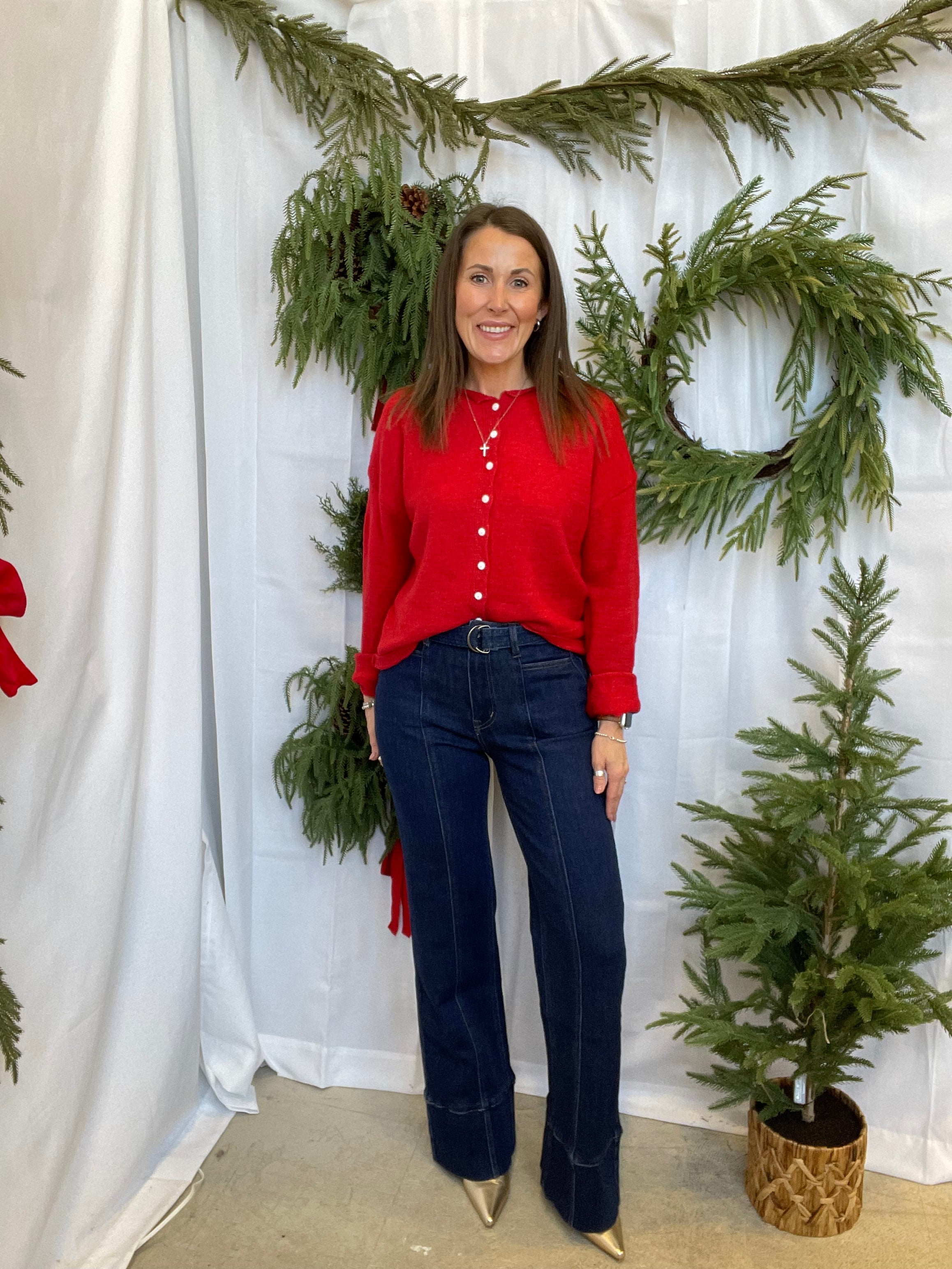 The Classic Staple Cardigan-Red-Cardigans-mimosa-The Silo Boutique, Women's Fashion Boutique Located in Warren and Grand Forks North Dakota