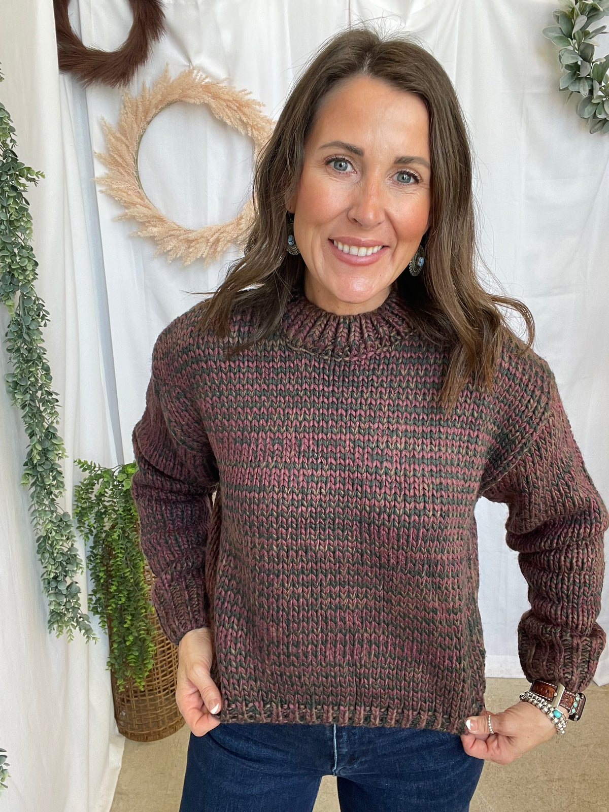 Max Mocha Seam Sweater-Sweaters-blu pepper-The Silo Boutique, Women's Fashion Boutique Located in Warren and Grand Forks North Dakota
