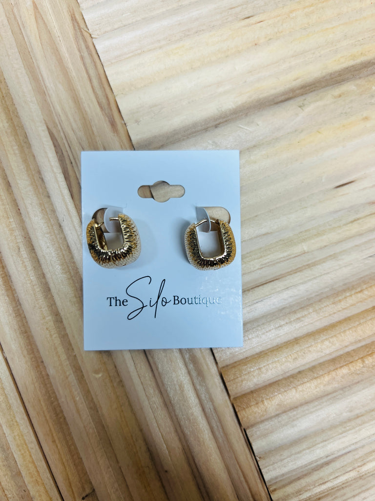 Gold Tube Earrings-Earrings-Fame-The Silo Boutique, Women's Fashion Boutique Located in Warren and Grand Forks North Dakota
