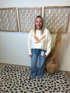 Eagle Sweater-Cream-Sweaters-sewn and see-The Silo Boutique, Women's Fashion Boutique Located in Warren and Grand Forks North Dakota
