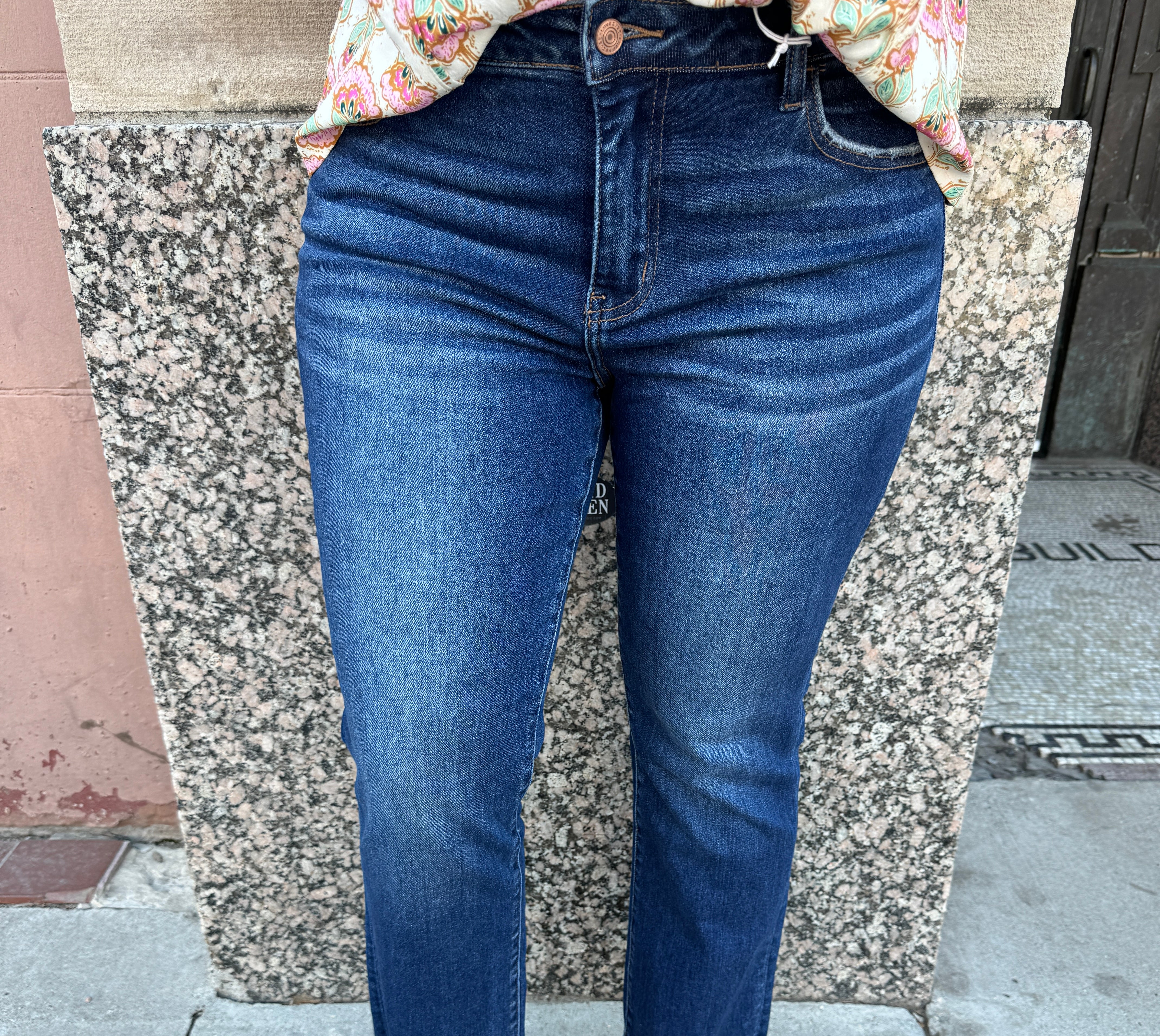 Lovervet Portable Cropped Mini Bootcut Jeans-Jeans-lovervet-The Silo Boutique, Women's Fashion Boutique Located in Warren and Grand Forks North Dakota
