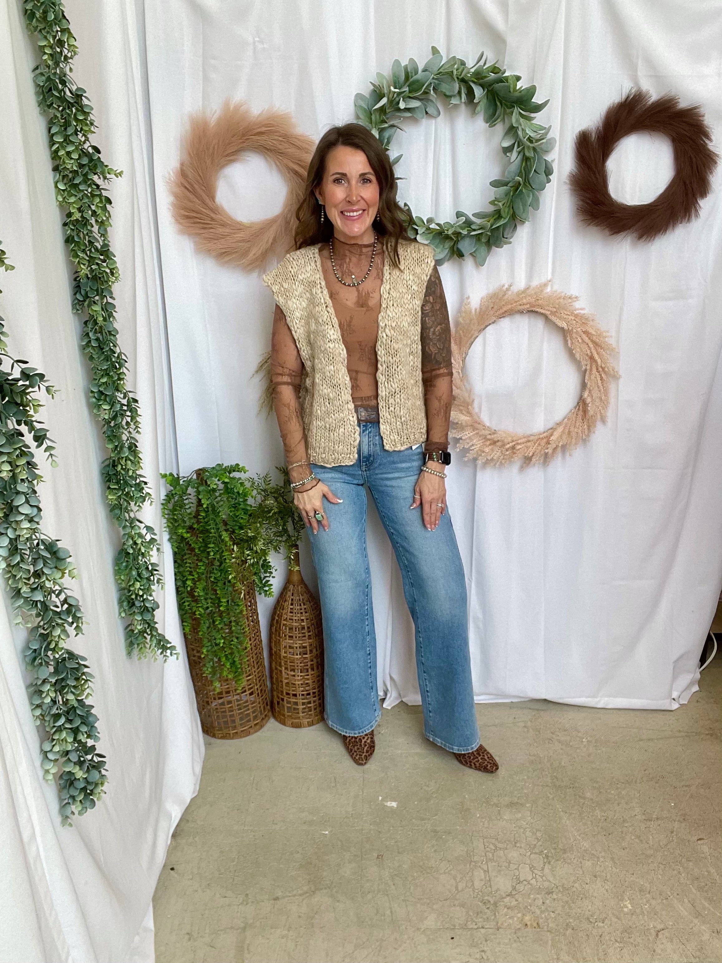 Claire Chunky Knit Vest-Oatmeal-Vests-listicle-The Silo Boutique, Women's Fashion Boutique Located in Warren and Grand Forks North Dakota