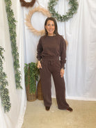 Mono B Luxe Mineral Sweatshirt-Cofffee-sweatpants-mono b-The Silo Boutique, Women's Fashion Boutique Located in Warren and Grand Forks North Dakota