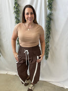 Zoey Basic Ribbed Top-Taupe-Short Sleeve Tops-hyfve-The Silo Boutique, Women's Fashion Boutique Located in Warren and Grand Forks North Dakota