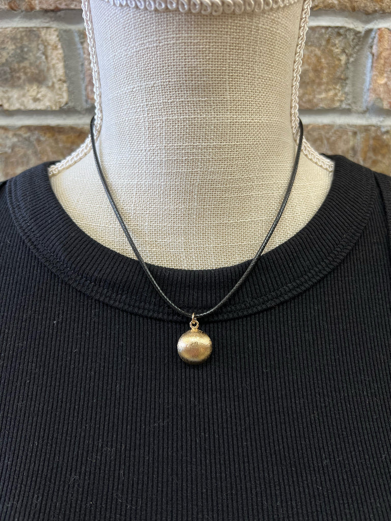Ball Pendant Thread Necklace-Necklaces-Fame-The Silo Boutique, Women's Fashion Boutique Located in Warren and Grand Forks North Dakota