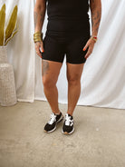 Bella Booty Lifting Black Shorts-FINAL SALE-Shorts-mono b-The Silo Boutique, Women's Fashion Boutique Located in Warren and Grand Forks North Dakota