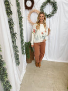 Angie Botanic Print Sweatshirt-sweashirts-hem and thread-The Silo Boutique, Women's Fashion Boutique Located in Warren and Grand Forks North Dakota