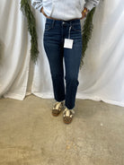 Lovervet Reunite Dark Ankle Straight Jeans-Final Sale-Jeans-lovervet-The Silo Boutique, Women's Fashion Boutique Located in Warren and Grand Forks North Dakota