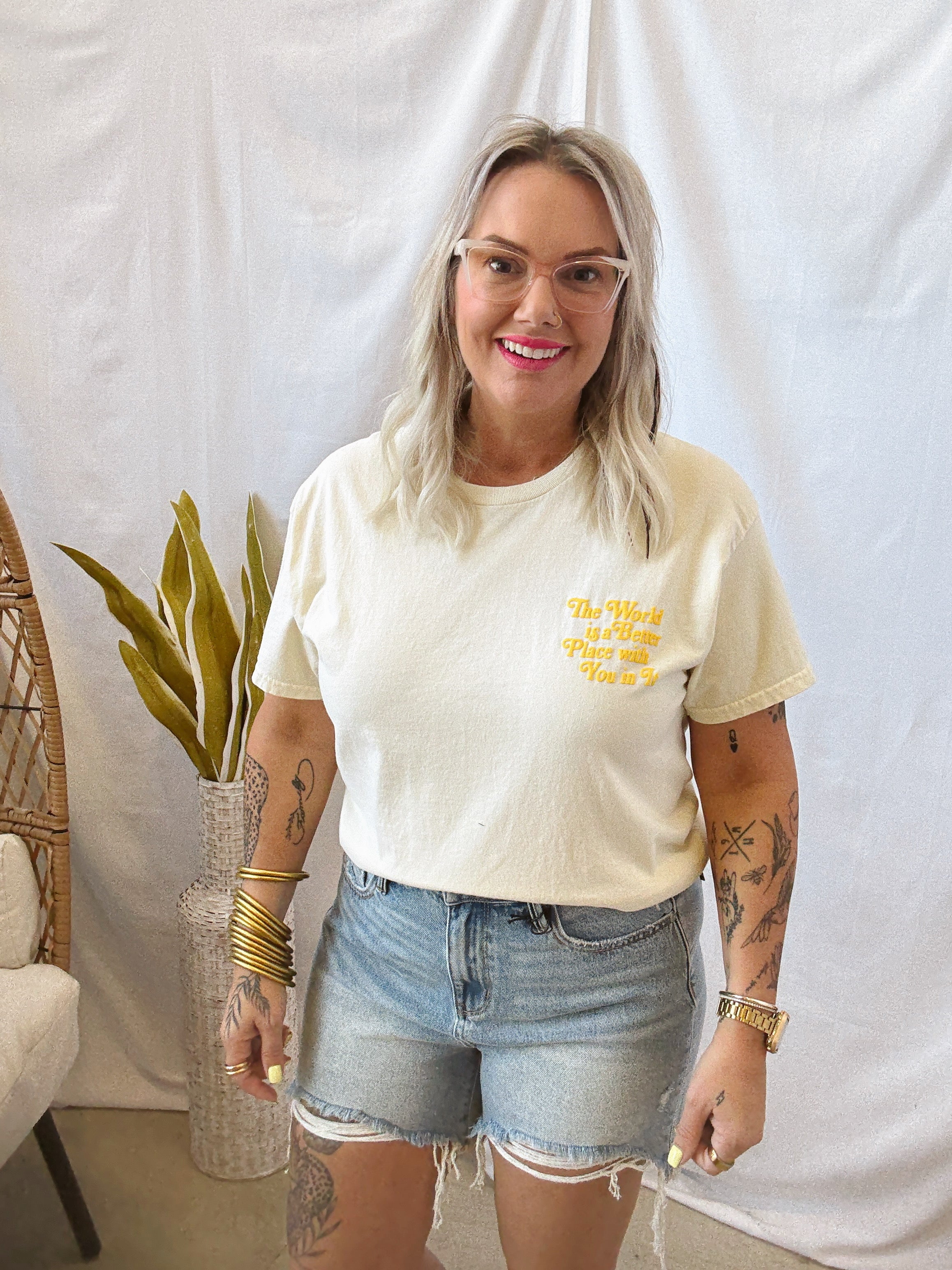 The World Is A Better Place Tee-Graphic Tees-Sweet Claire-The Silo Boutique, Women's Fashion Boutique Located in Warren and Grand Forks North Dakota