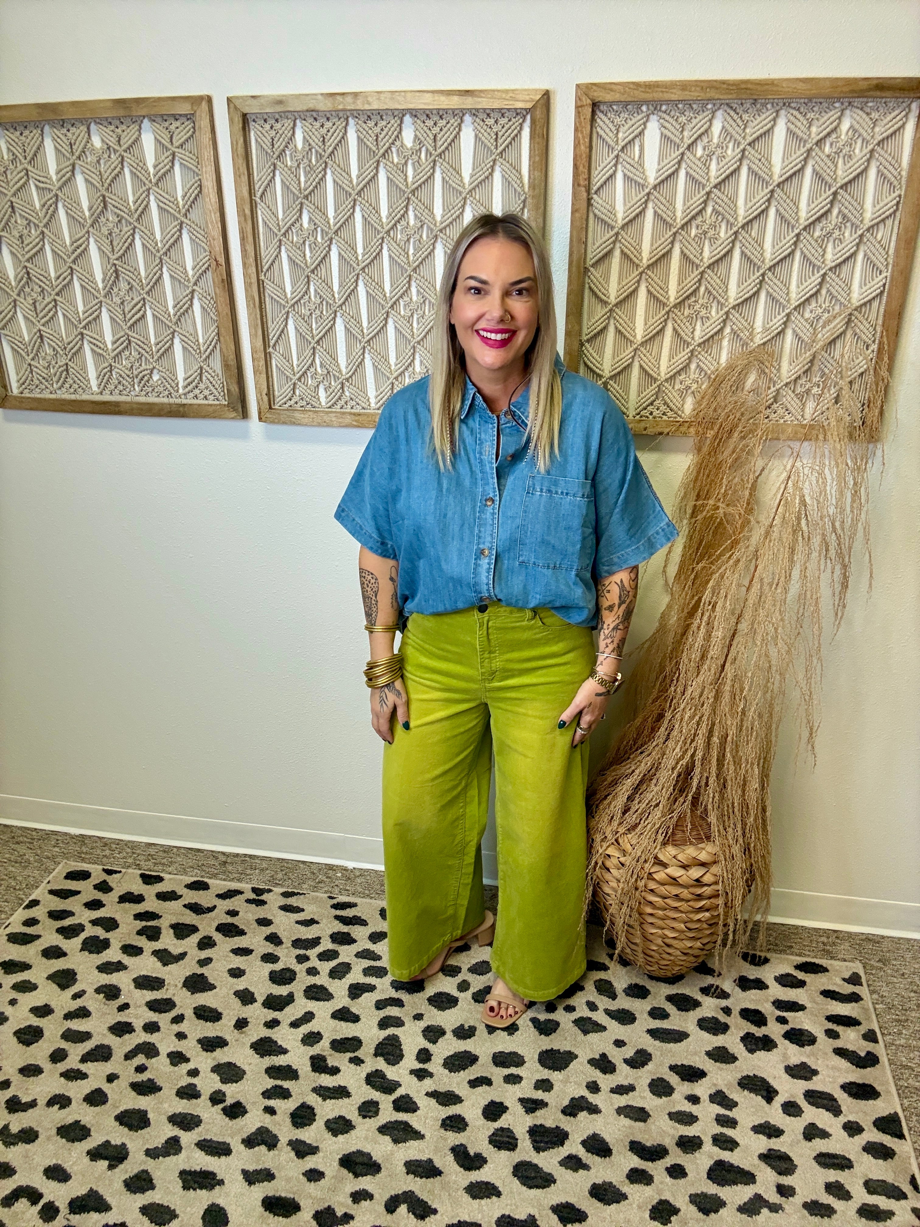 Enzyme Wash Pants-Pistachio-Pants-Easel-The Silo Boutique, Women's Fashion Boutique Located in Warren and Grand Forks North Dakota