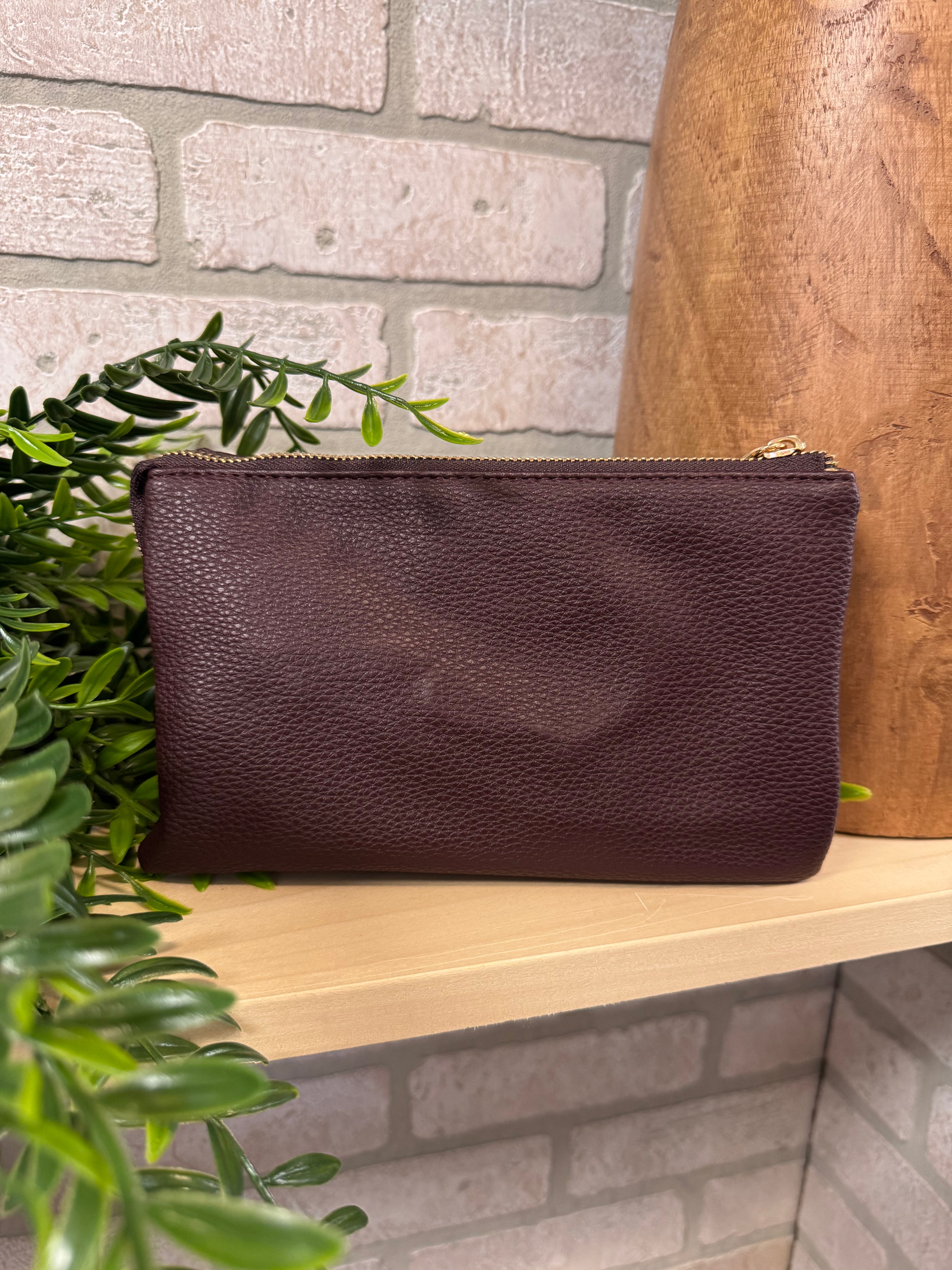 Riley 3 Compartment Crossbody/Wristlet-Crossbody Purses-Jen and Co-The Silo Boutique, Women's Fashion Boutique Located in Warren and Grand Forks North Dakota