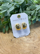 Iris Polished Wide Huggie-Amanda Blu-The Silo Boutique, Women's Fashion Boutique Located in Warren and Grand Forks North Dakota