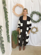 Panache Black and White Cardigan-Cardigans-panache-The Silo Boutique, Women's Fashion Boutique Located in Warren and Grand Forks North Dakota