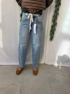 Risen Bella Slouchy Ankle Barrel Jeans-Jeans-risen-The Silo Boutique, Women's Fashion Boutique Located in Warren and Grand Forks North Dakota