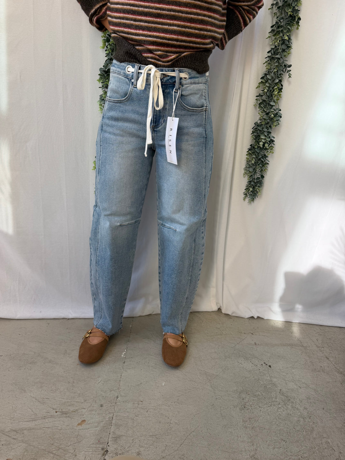 Risen Bella Slouchy Ankle Barrel Jeans-Jeans-risen-The Silo Boutique, Women's Fashion Boutique Located in Warren and Grand Forks North Dakota