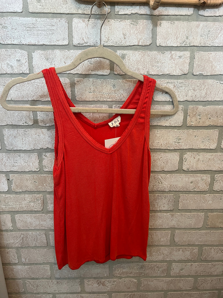 Cherry Tabby Tank-Tank Tops-pol-The Silo Boutique, Women's Fashion Boutique Located in Warren and Grand Forks North Dakota