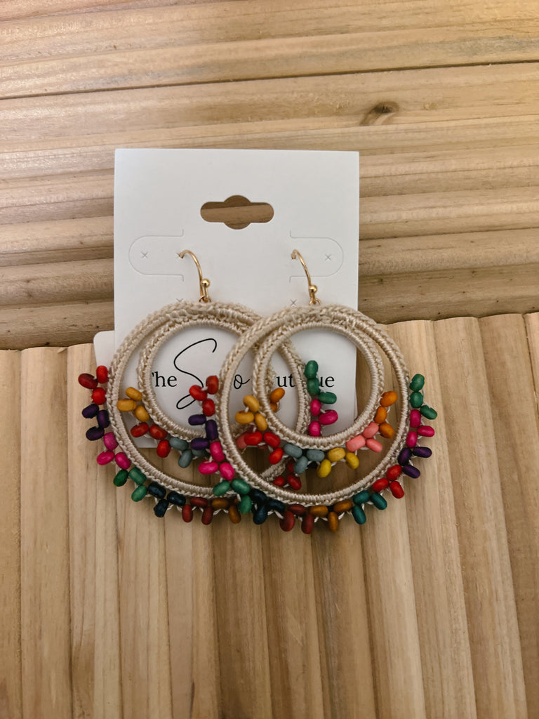 Double Circle Multi Earrings-earrings-Fame-The Silo Boutique, Women's Fashion Boutique Located in Warren and Grand Forks North Dakota