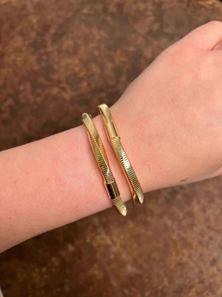 2PC Coil Gold Bracelet-Bracelets-Fame-The Silo Boutique, Women's Fashion Boutique Located in Warren and Grand Forks North Dakota