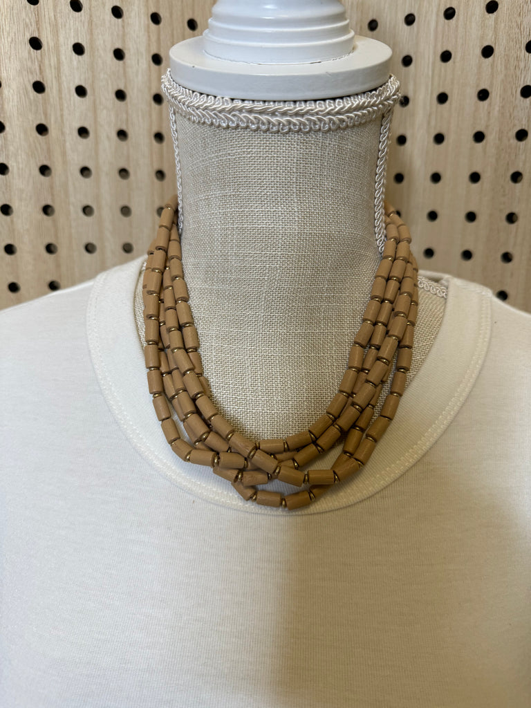 Beaded Strand Necklace-Necklaces-Fame-The Silo Boutique, Women's Fashion Boutique Located in Warren and Grand Forks North Dakota