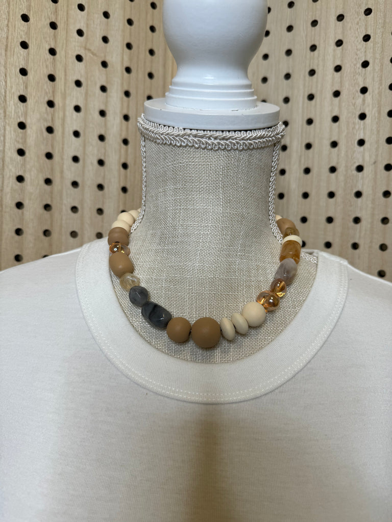 Ball Bead Necklace-Necklaces-Fame-The Silo Boutique, Women's Fashion Boutique Located in Warren and Grand Forks North Dakota