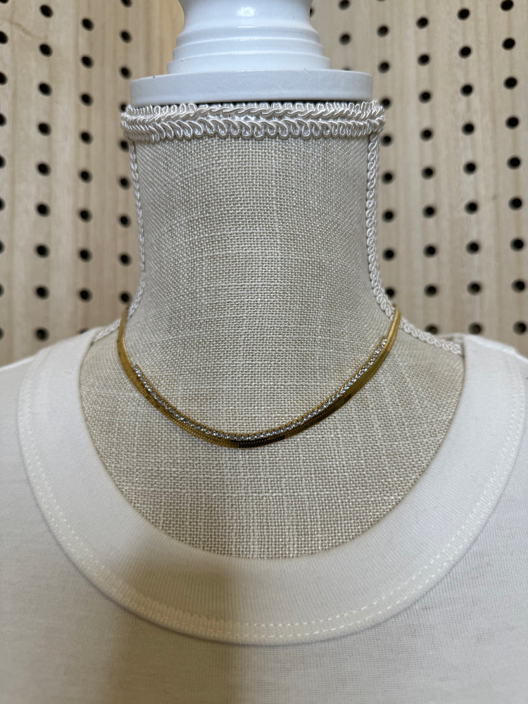 Beljoy Noni Crystal Snake Chain Necklace-earrings-beljoy-The Silo Boutique, Women's Fashion Boutique Located in Warren and Grand Forks North Dakota