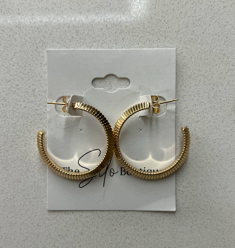 Coil Hoop Earrings-earrings-Dallas Market-The Silo Boutique, Women's Fashion Boutique Located in Warren and Grand Forks North Dakota