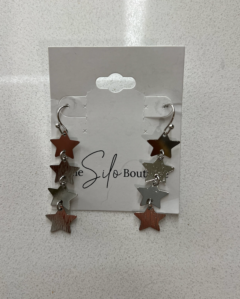 Dangle Star Earrings-earrings-camel threads-The Silo Boutique, Women's Fashion Boutique Located in Warren and Grand Forks North Dakota