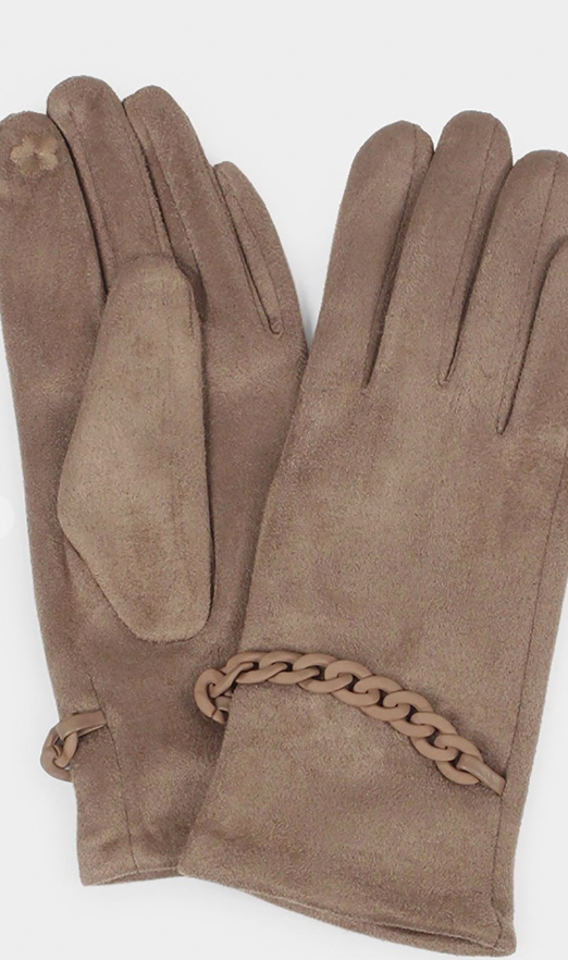 Chain Detail Gloves-Gloves & Mittens-wona-The Silo Boutique, Women's Fashion Boutique Located in Warren and Grand Forks North Dakota