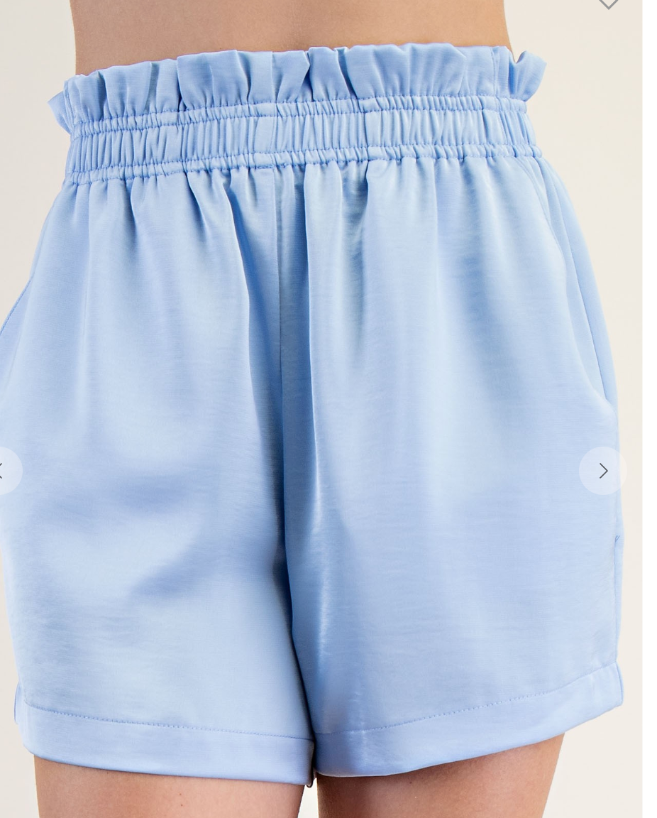 Glam Shorts-Blue-Final Sale-Shorts-glam-The Silo Boutique, Women's Fashion Boutique Located in Warren and Grand Forks North Dakota