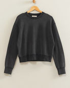 Lillian Crew Sweatshirt-Black-Sweatshirts-hyfve-The Silo Boutique, Women's Fashion Boutique Located in Warren and Grand Forks North Dakota