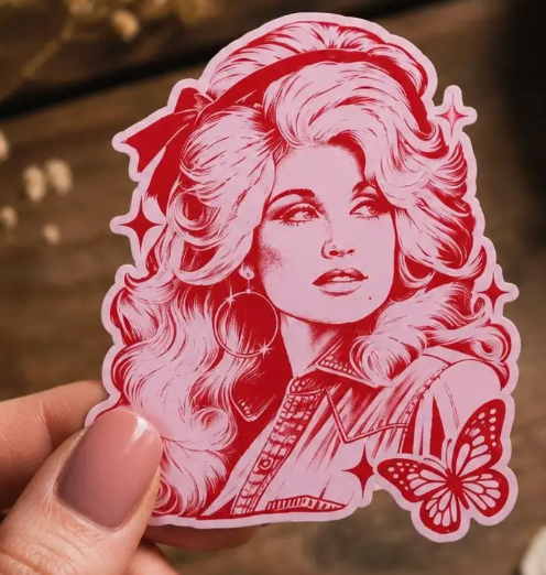 Dolly Pink Retro Sticker-fair-The Silo Boutique, Women's Fashion Boutique Located in Warren and Grand Forks North Dakota