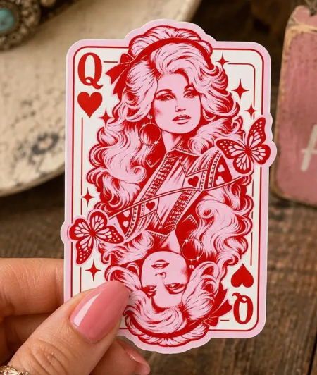 Dolly Queen of Hearts Sticker-fair-The Silo Boutique, Women's Fashion Boutique Located in Warren and Grand Forks North Dakota