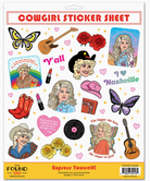 Dolly Cowgirl Sticker Sheet-Stickers-fair-The Silo Boutique, Women's Fashion Boutique Located in Warren and Grand Forks North Dakota