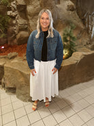 White Pleats Skirt-Final Sale-Skirts-staccato-The Silo Boutique, Women's Fashion Boutique Located in Warren and Grand Forks North Dakota