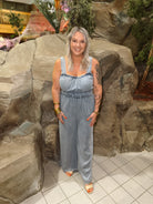 Washed Tencel Jumpsuit-Final Sale-Jumpsuits & Rompers-mystree-The Silo Boutique, Women's Fashion Boutique Located in Warren and Grand Forks North Dakota