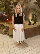 White Pleats Skirt-Final Sale-Skirts-staccato-The Silo Boutique, Women's Fashion Boutique Located in Warren and Grand Forks North Dakota