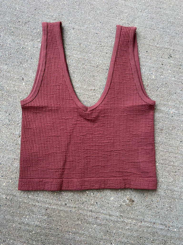 Together Burgundy Bralette Top-Bralettes-by together-The Silo Boutique, Women's Fashion Boutique Located in Warren and Grand Forks North Dakota