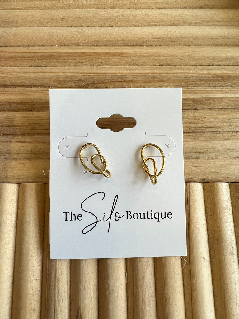 Mini Knotted Stud Earrings-Earrings-Fame-The Silo Boutique, Women's Fashion Boutique Located in Warren and Grand Forks North Dakota