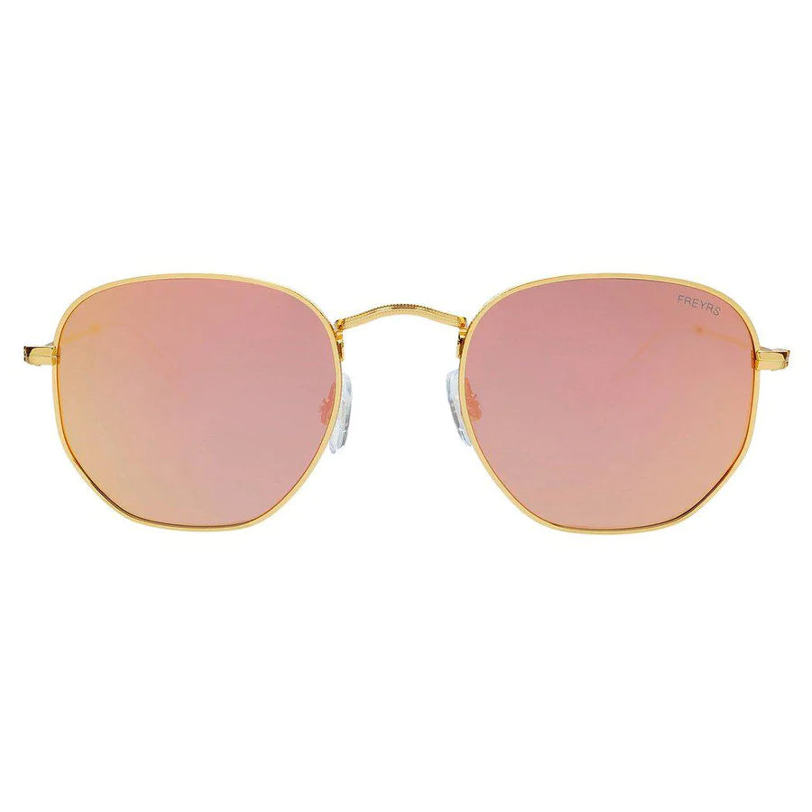 Freyrs Alex Gold/Pink Sunglasses-Sunglasses-freyers-The Silo Boutique, Women's Fashion Boutique Located in Warren and Grand Forks North Dakota